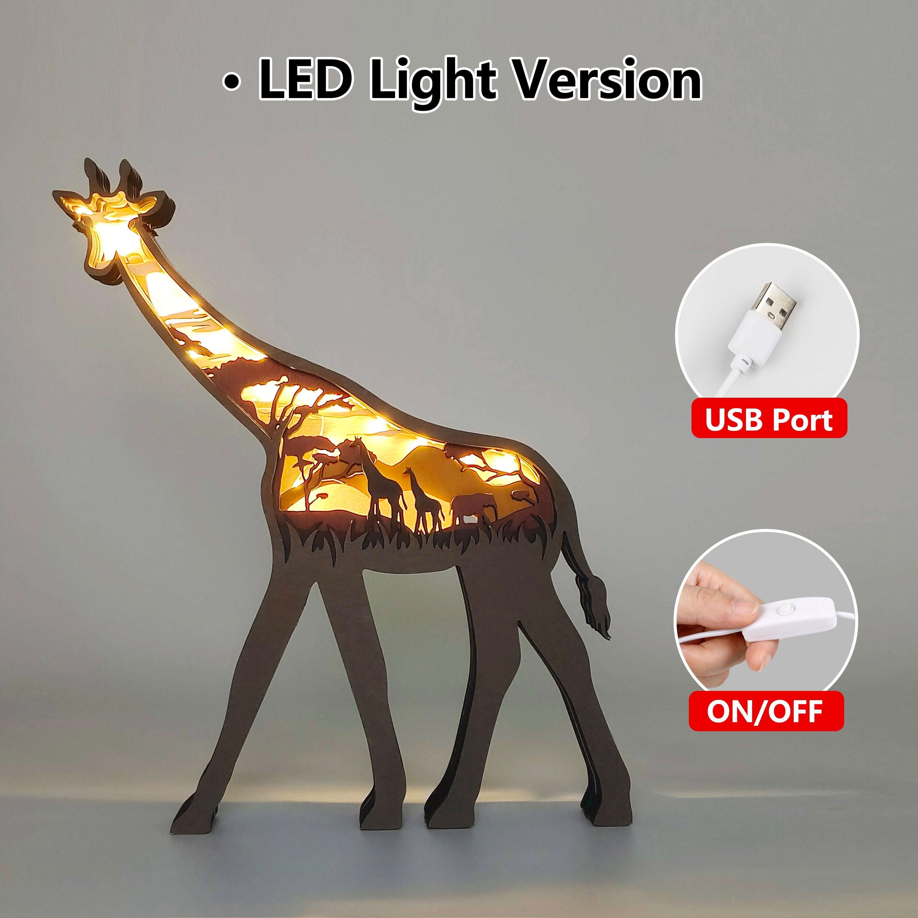 WoodenAnimal™ - Handgefertigte LED-Holzlampe mit Sprachsteuerung